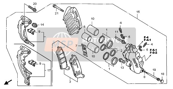 45190MCT911, Bracket Sub Assy., L. Fr. Caliper, Honda, 1